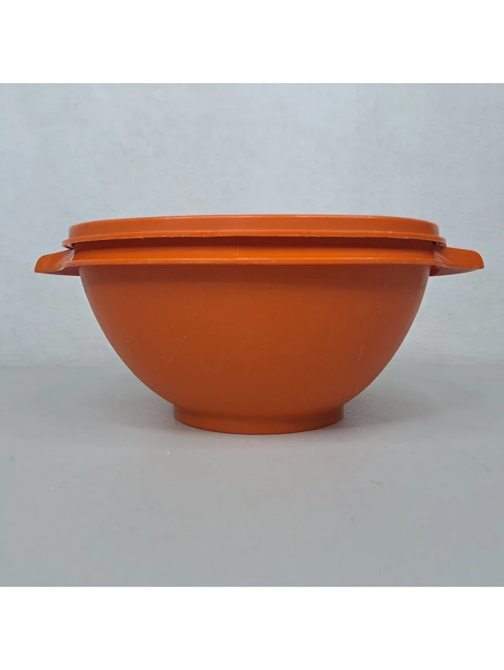 Vintage Tupperware Orange Servalier Square Bowl 838-3 Lid 839-2